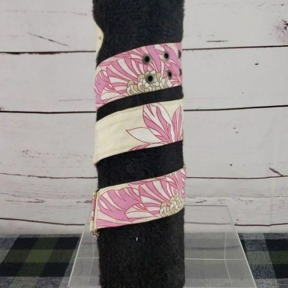 Tommy Hilfiger Women's Detailed Cloth Pink Floral Fabric Tropical Summer Belt - Picture 8 of 8